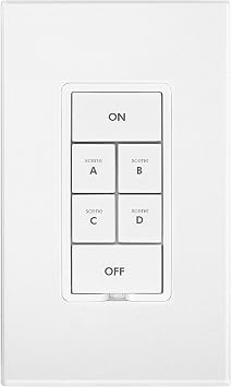 Insteon Dimmer Light Switch Smart Keypad, in-Wall 6-Button Dimmer Keypad & Scene Controller, Connect Up to 5 Devices, 150W LED Capacity, Works with Alexa & Google Assistant, Hub Required - 2334-232
