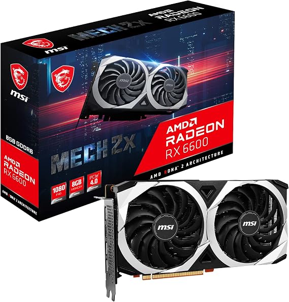 MSI Radeon RX 6600 MECH 2X 8G Graphics Card 8GB Memory