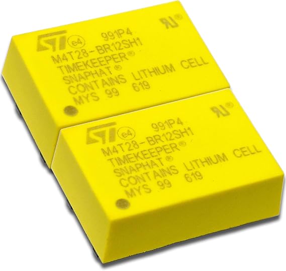 YANTOU STMICROELECTRONICS ((2-PCS)) M4T28-BR12SH1 IC, Battery/Crystal SNAPHAT, SNAPHAT-28,F