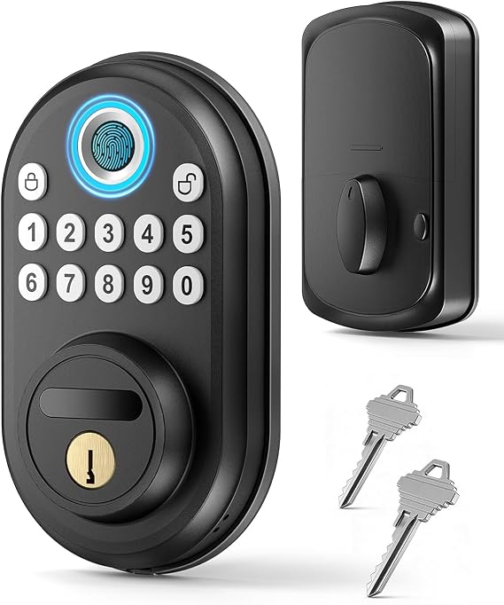 Fingerprint Door Lock for Front Door, Keyless Entry Smart Deadbolt Lock