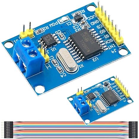 2 pcs CAN Bus Module MCP2515 TJA1050 Receiver Module SPI Controller Interface Board with Cable for Arduino for 51 for MCU for ARM Development Board