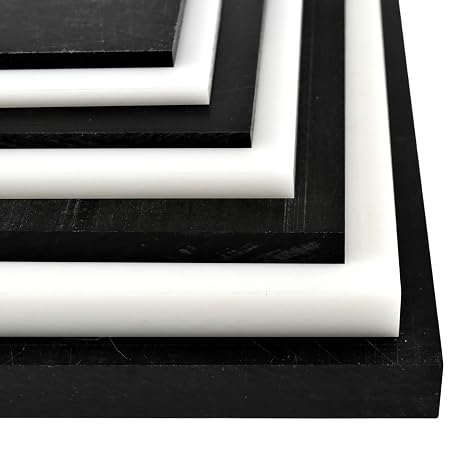 Black Delrin/Acetal Copolymer Plastic Sheet 1" Thick, Size 6" x 6" ; Actual Dimensions - 5.75 in x 5.75 in
