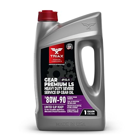Triax Gear Premium LS 80W-90, GL-5 Limited Slip Ready, Manual Transmissions, Hypoid Gear Systems, Differentials, NATO Military Approved, Widest OEM Specification Range (1 Gallon)