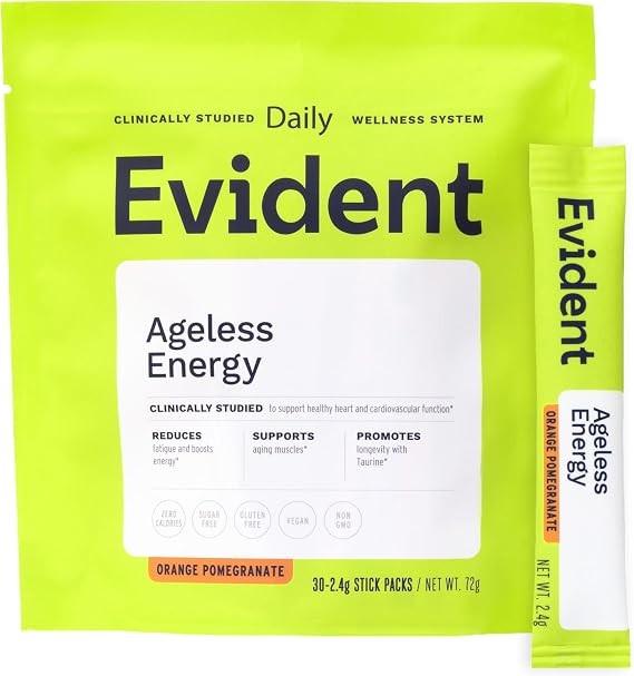 Ageless Energy by Evident B12 Energy Supplement for Women, Caffeine Free