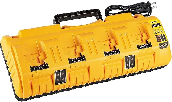 TeenPower 12/20V Max Battery Charger Replacement for Dewalt DCB104 Compatible with 12V 20V Max Lithium Battery DCB124 DCB205 DCB204 DCB606 Charger 4-Port Simultaneous Charging