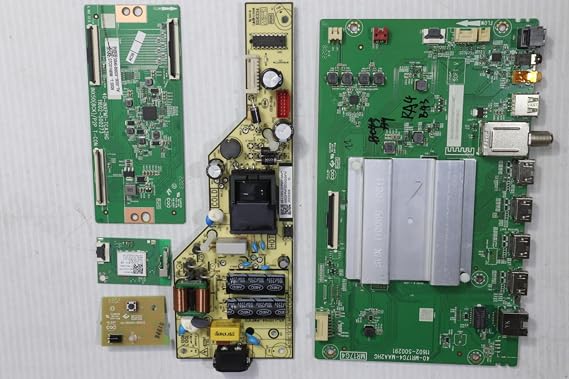 Lutema Television Repair Kit for TCL 50S431 with TV Main Board + Power Supply + TCon + Cables