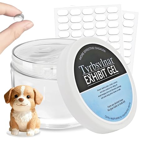 2026 Latest Removable Museum Gel Kit with 80 Pcs Sticky Tack for Antiques, Glass, Ceramics & Action Figures Removable Museum Putty Wax - Can Prevent Vibration (5.4oz)