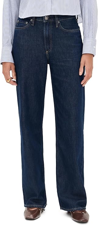 rag & bone Women's Featherweight Logan Wide Leg Jeans