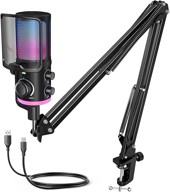 FIFINE AM6T Gaming USB Condenser Mic for PC