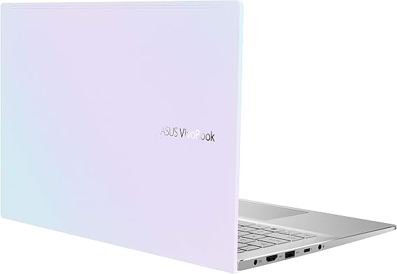 ASUSF ASUS VivoBook S14 S433 Thin and Light Laptop, 14 FHD Display, Intel Core i5-1135G7 CPU, 8GB DDR4 RAM, 512GB PCIe SSD, Thunderbolt 3, Wi-Fi 6, Windows 10 Home, Dreamy White, S433EA-DH51-WH