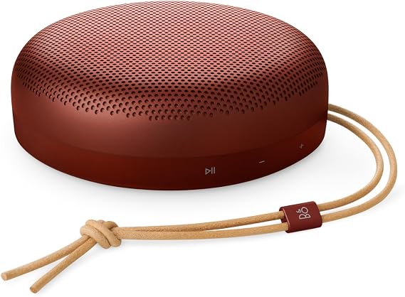 Bang & Olufsen Portable Speaker Beosound A1 3rd Gen Rustic Red Bluetooth Wireless IP67 Certified Waterproof Dustproof Video Conference 24 Hours Playback