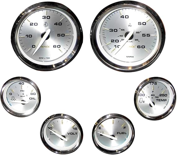 Faria Kronos Boxed Set of 6 Gauges f/Inboard Motors