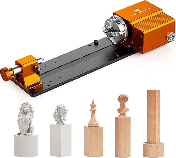 4th Axis, CNC router engraving machine rotating 4th axis, belt reduction ratio: 1:4 (18:72) chuck diameter 4mm-63mm maximum length 190mm