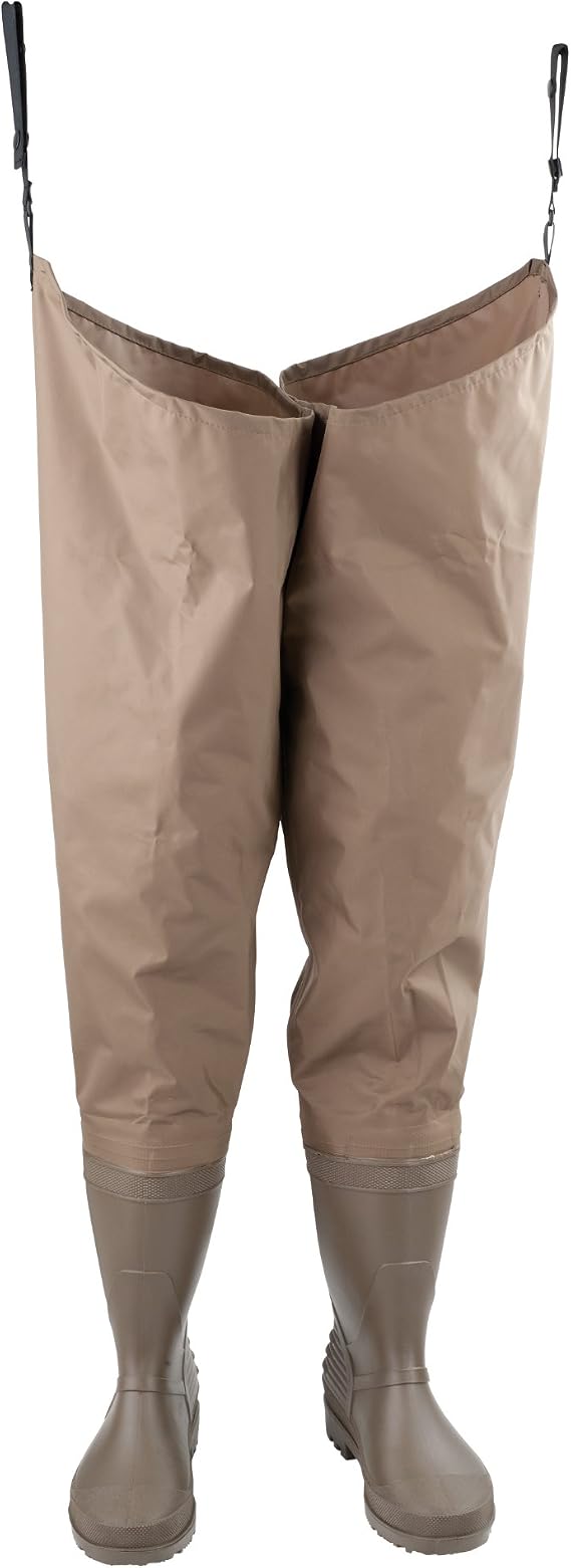 Hodgman Mens Brown- 10 Cleated Hip Bootfoot, Brown, 10 US