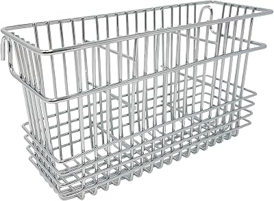 Better Houseware Silverware Utensil Drying Rack Holder Basket for Spoons & Chopsticks Silverware Caddy Silverware Drying Basket Silverware Drainer Basket 3 Compartments, Chrome
