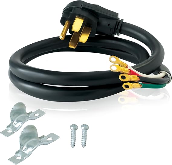 Eastman 6 Feet Electric Range Cord, 50 Amps 4-Prong Wire, 61247