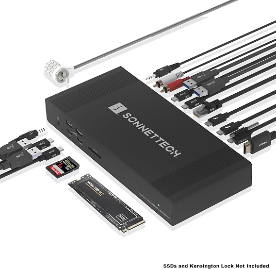 Sonnet Echo 20 Thunderbolt 4 SuperDock 2.5GbE HDMI NVMe 100W USB-C Mac PC