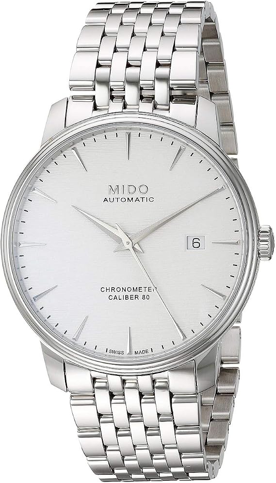 MIDO Baroncelli Chronometer Silicon Gent - Swiss Automatic Watch for Men - Silver Dial - Case 40mm - M0274081103100