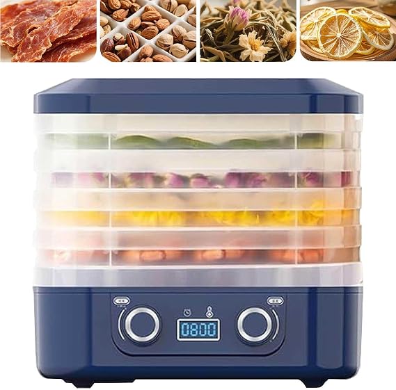 Freeze Dryers Small Home Use with 5 Trays, Freeze Dry Machine with Double Knob, Adjustable Temperature, Low Noise, for Fruits Meat Vegetables Snacks