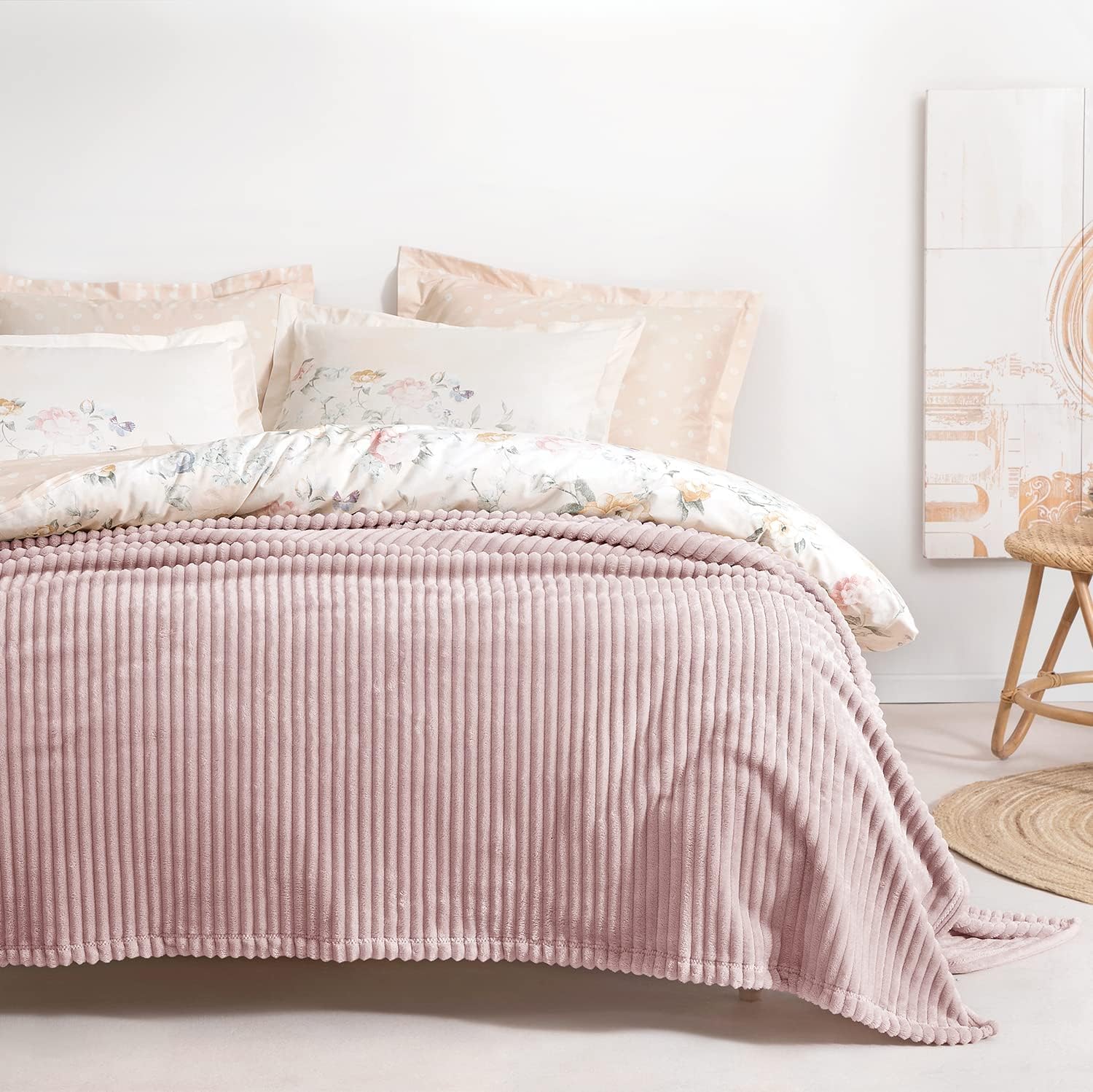 Yataş Bedding Holly Wellsoft Blanket Double - Powder
