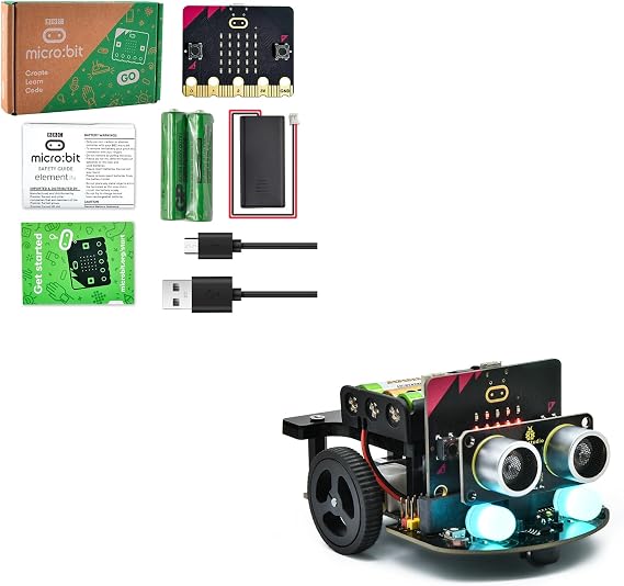 KEYESTUDIO Micro:bit V2 Robot + Microbit V2 Go Kit