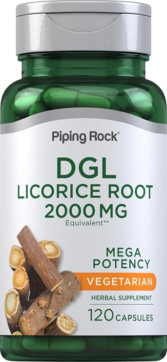 Piping Rock DGL Supplement | 120 Capsules | Licorice Root | Mega Potency