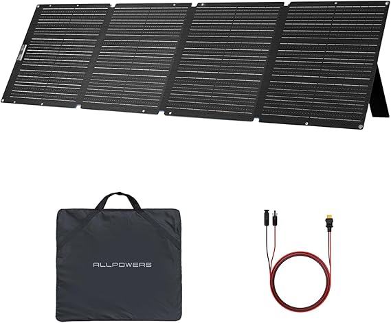 ALLPOWERS SE200 200W Portable Solar Panel, Solar Charger for Power Station