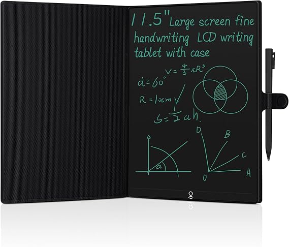 LCD Writing Tablet for Adults: 11.5 Inch Drawing Board with PU Leather Case | Reusable Drawing Board Portable Use for Office Study Teaching
