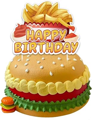 French Fries Party Decorations Fast Food Birthday Party Decoration French Fries Themed Birthday Party Supplies for Boys Girls Kids