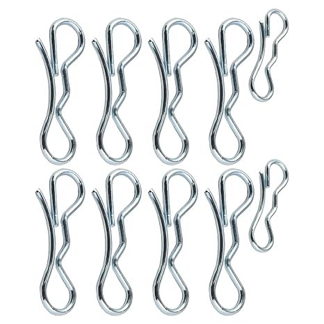 Hardware Pins 194209 Deck Clip 194208 7/16" 5/16" Bow Tie Lock Cotter Pin | Replace 532194208 532194209, For Husqvarna Craftsman Poulan Lawn Mower Deck Clip