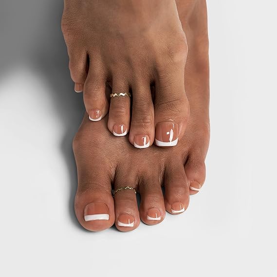 BTArtbox Solid Nail Gel with Press on Toenails Set