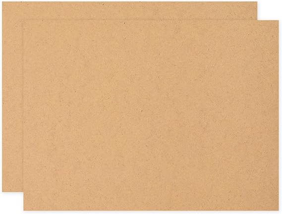 MECCANIXITY MDF Wood Board for Crafts,3/18"(4mm) Thick Medium Density Fiberboard Unfinished Wood for DIY Projects, Art Classes, Carpentry, Painting (12 x 8 in,2Pcs)