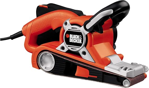 BLACK+DECKER 720 W Angled Belt Sander for Large Surfaces with Cyclonic Action Dust Canister, KA88-GB
