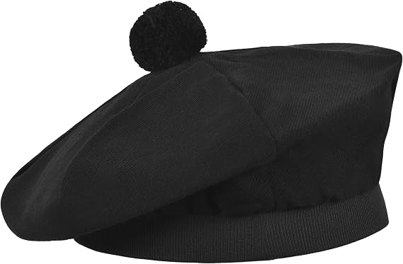 Scottish Tam Hat - Traditional Tam O Shanter Hat Men Caps with Pompom - Classic Scottish Caps for Men