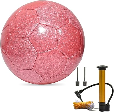 Glitter Soccer Ball Set,Operation Christmas Soccer Ball Bulk with Pump Needles,Size 3 4 5 Training Balls for Youth, Teens, and Adults,Christian Charity Donation Supplies
