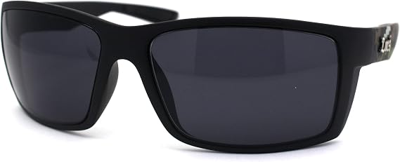 Locs Camouflage Gangster Hardcore Warp Biker Style Plastic Sunglasses Matte Black