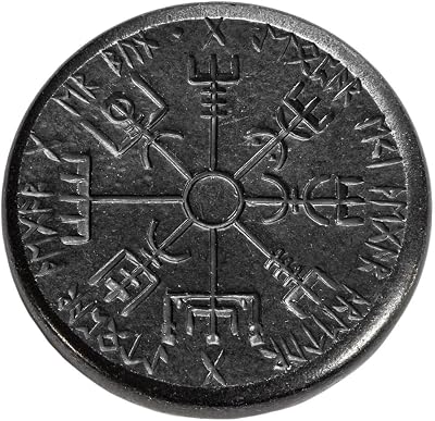 Norse Dual Stave in Iron, Vegvisir and Helm of Awe