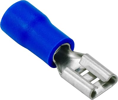 Conext Link QDVF-187B100 Vinyl Quick Disconnect Terminal Female 100 Pack 0.187, Blue 16-14 Gauge