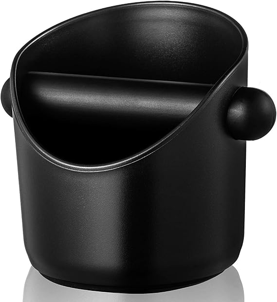Espresso Knock Box, 4.4 Inch Coffee Knock Box Espresso Dump Bin For Coffee Grounds with Removable Knock Bar and Non-Slip Base Shock-Absorbent Durable Barista Style