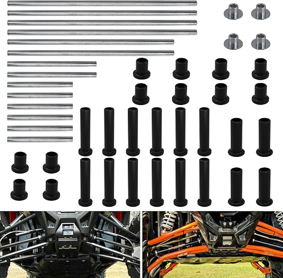 RYANSTAR RACING Heavy Duty HDPE A-Arm Bushing Kit Compatible with 2008-2014 Polaris RZR 800, 800 S, 800 4 - Complete Front & Rear Control Arm Suspension Bushings Set
