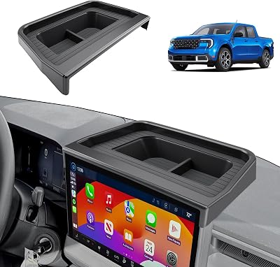 2026 Maverick Dash Console Organizer - Behind Screen Organizer For 2025-2026 Ford MaverickHybridXLXLTLoboLariatTremor Accessories Dashboard Storage Behind 13.2-Inch Screen Center Console