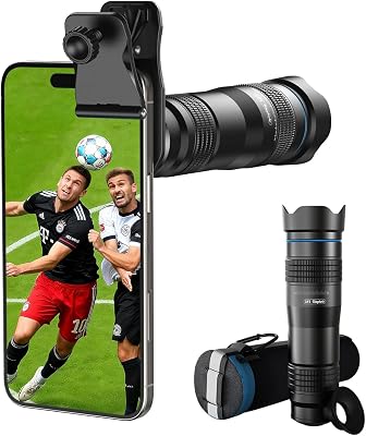 MIAO LAB 28X HD Telephoto Lens for iPhoneSamsungAndroid | High Power Telephoto Camera Lens, Universal Smartphone Compatibility