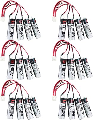 [6 Pack] 8000mAh ER6V3.6V Lithium Battery Replacement for Yaskawa HW0470360-A Motoman Robot 149689-1
