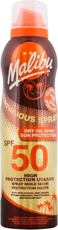 Malibu Sun SPF 50 Continuous Dry Oil Spray, 175ml