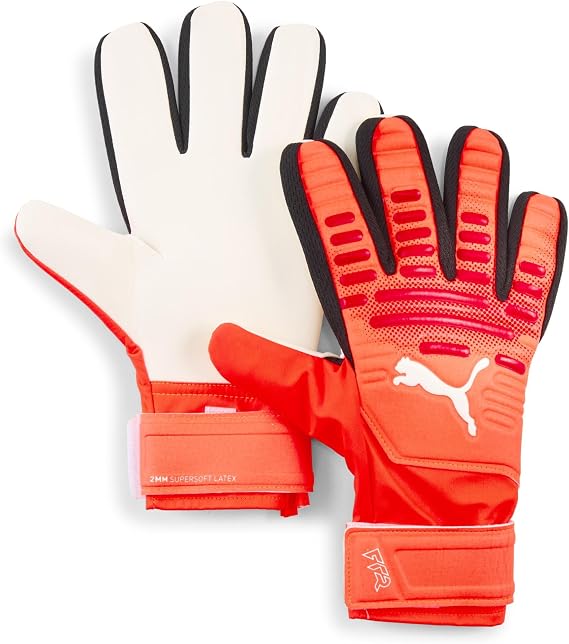 PUMA FUTURE Play JR NC Unisex Yetişkin Eldiven Glowing Red-PUMA Red-Black 4