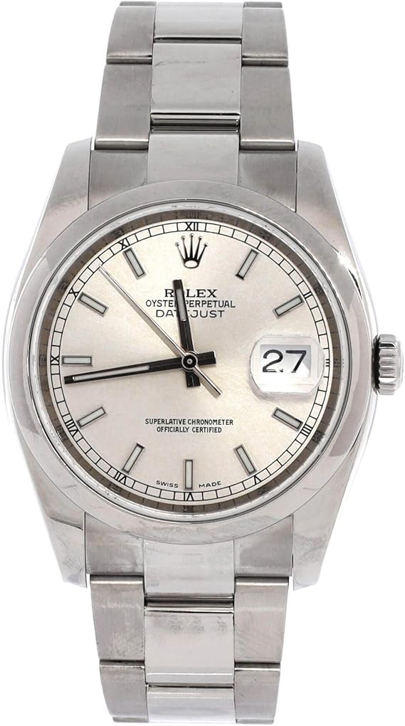 Pre-Loved Oyster Perpetual Datejust Automatic Watch 36, Silver