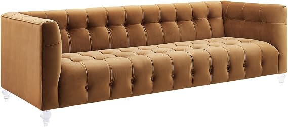 Tov Furniture Bea Velvet Sofa (Cognac)