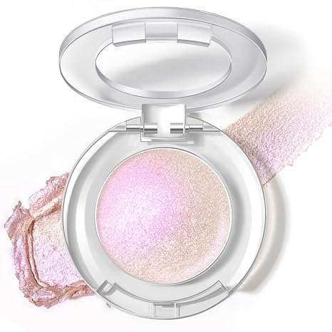Duochrome Glitter Eyeshadow Holographic Chameleon Eyeshadow Sparkly Shimmer Eye Shadow for Eye Makeup Metallic Eyeshadow Highlights Effect (Moonstone Glow)