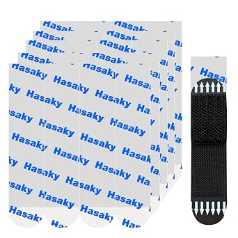 Hasaky Picture Hanging Strips 20 Pairs,Damage Free Removable Picture Hangers, Refill Adhesive Strips for Rent Room, Hook and Loop Strips Mounting Tape for Painted Wall