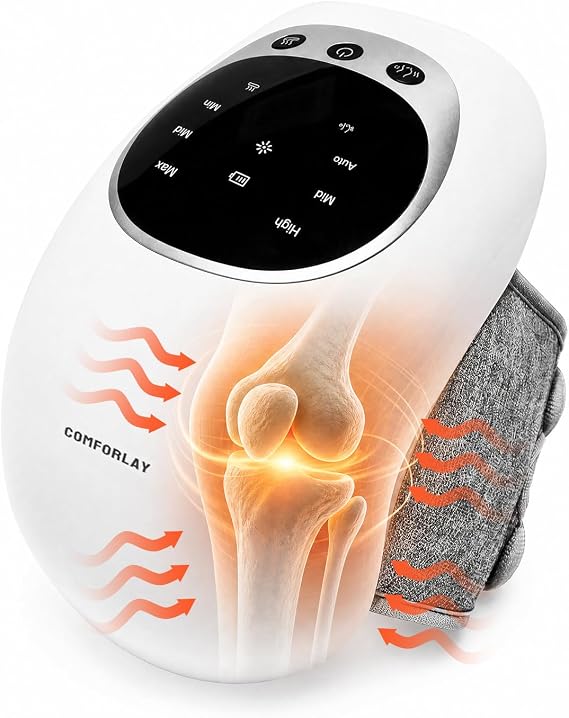 Knee Massager for Relief, 2026 Updated Edition,Cordless Heated Knee Massager with Heating,Vibration Modes, Infrared Waves, LED Screen & Adjustable Straps, Ideal Gift for Men, Women